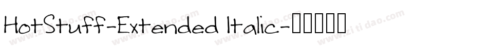 HotStuff-Extended Italic字体转换